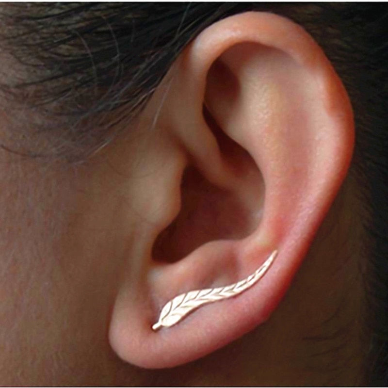 New Fashion Jewelry Leaf Stud Earrings