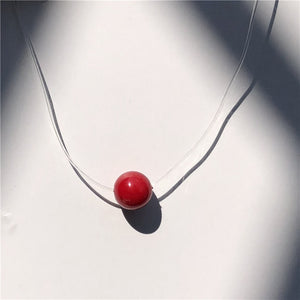 Female Transparent Fishing Line Necklace