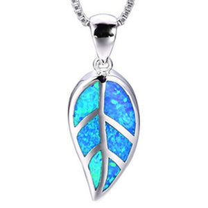 Fashion Silver Filled Blue Imitati Opal Sea Turtle Pendant