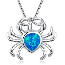 Load image into Gallery viewer, Fashion Silver Filled Blue Imitati Opal Sea Turtle Pendant