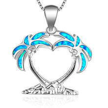 Load image into Gallery viewer, Fashion Silver Filled Blue Imitati Opal Sea Turtle Pendant