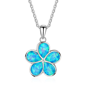 Fashion Silver Filled Blue Imitati Opal Sea Turtle Pendant