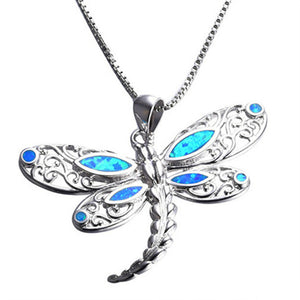 Fashion Silver Filled Blue Imitati Opal Sea Turtle Pendant