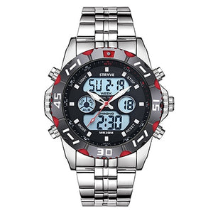 Stryve Brand Luxury Brand Men Sports Watches Waterproof LED Quartz