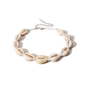 Cowrie shell choker necklace rope chain choker boho jewelry for women