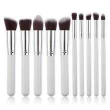 Load image into Gallery viewer, 10 Pcs Silver/Golden Makeup Brushes Set