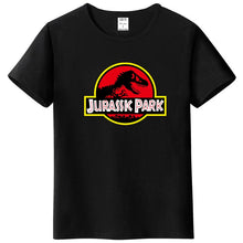 Load image into Gallery viewer, Summer men&#39;s T-shirt new JURASSIC PARK printed cotton T-shirt