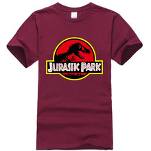 Load image into Gallery viewer, Summer men&#39;s T-shirt new JURASSIC PARK printed cotton T-shirt