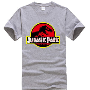 Summer men's T-shirt new JURASSIC PARK printed cotton T-shirt