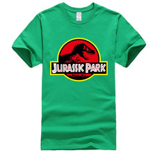 Load image into Gallery viewer, Summer men&#39;s T-shirt new JURASSIC PARK printed cotton T-shirt