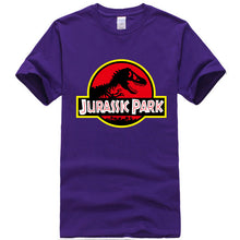 Load image into Gallery viewer, Summer men&#39;s T-shirt new JURASSIC PARK printed cotton T-shirt