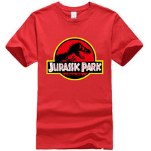 Load image into Gallery viewer, Summer men&#39;s T-shirt new JURASSIC PARK printed cotton T-shirt