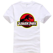 Load image into Gallery viewer, Summer men&#39;s T-shirt new JURASSIC PARK printed cotton T-shirt