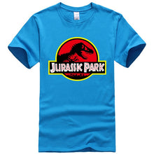 Load image into Gallery viewer, Summer men&#39;s T-shirt new JURASSIC PARK printed cotton T-shirt