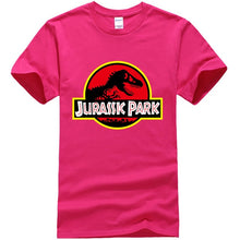 Load image into Gallery viewer, Summer men&#39;s T-shirt new JURASSIC PARK printed cotton T-shirt