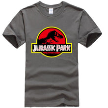Load image into Gallery viewer, Summer men&#39;s T-shirt new JURASSIC PARK printed cotton T-shirt