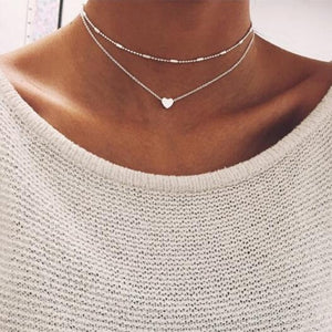 Tiny Heart Choker Necklace