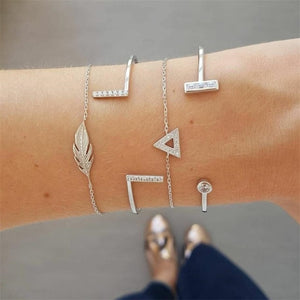 Geometric Open Bracelet