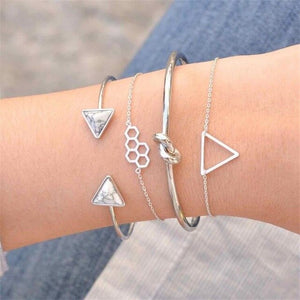 Geometric Open Bracelet