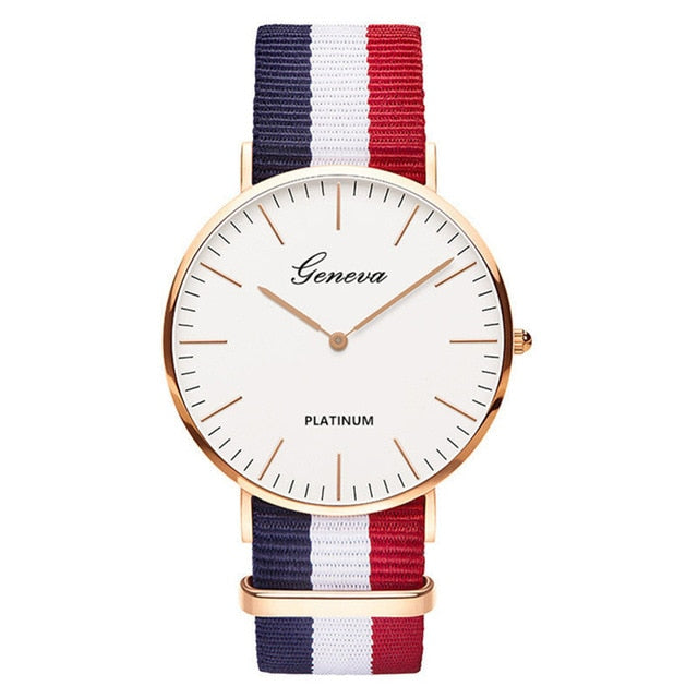 Hot Sale Nylon strap Style Quartz Women Watch