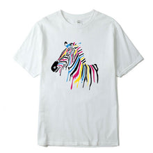 Load image into Gallery viewer, Top quality cotton short sleeve casual zebra printed men