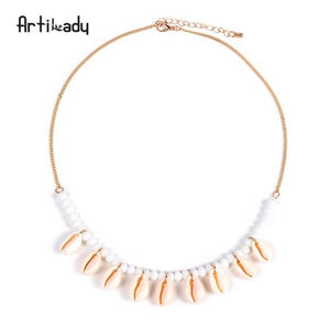 Natural shell choker necklace