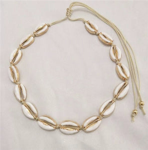 Natural shell choker necklace