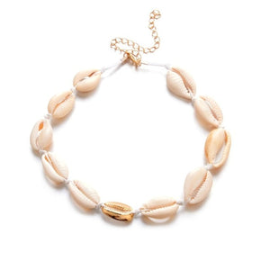 Natural shell choker necklace