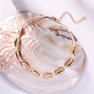 Natural shell choker necklace