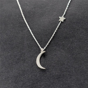 Star Crystal Heart Love Moon Cross Circle Simple Choker Necklace