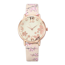 Load image into Gallery viewer, Hot Women Fashionable Embossed Flowers Small Fresh Printed Watch