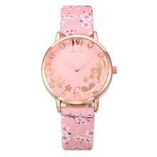 Load image into Gallery viewer, Hot Women Fashionable Embossed Flowers Small Fresh Printed Watch