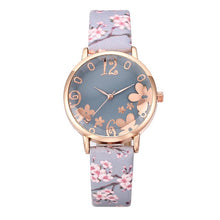 Load image into Gallery viewer, Hot Women Fashionable Embossed Flowers Small Fresh Printed Watch