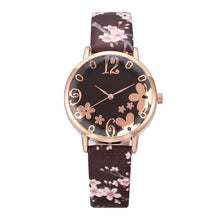 Load image into Gallery viewer, Hot Women Fashionable Embossed Flowers Small Fresh Printed Watch