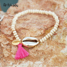 Load image into Gallery viewer, Artilady shell bracelet gold chain bracelet