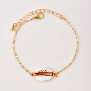 Artilady shell bracelet gold chain bracelet