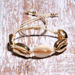 Artilady shell bracelet gold chain bracelet