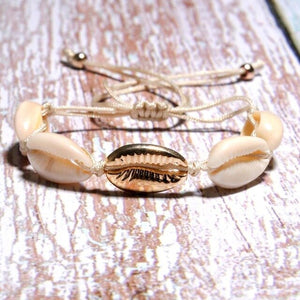 Artilady shell bracelet gold chain bracelet