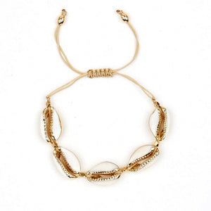 Artilady shell bracelet gold chain bracelet