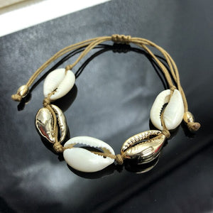 Artilady shell bracelet gold chain bracelet