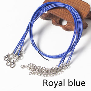 50Pcs 1.5mm 18" Necklace Cord with Clasp Bulk for Necklace Bracelet Jewelry Making