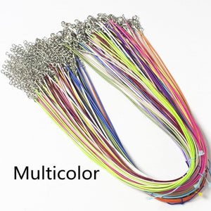 50Pcs 1.5mm 18" Necklace Cord with Clasp Bulk for Necklace Bracelet Jewelry Making