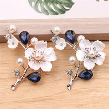 Load image into Gallery viewer, New Popular Silver Rose Gold Colors Plum Pearl Rhinestone Brooch