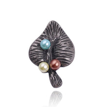 Load image into Gallery viewer, New Popular Silver Rose Gold Colors Plum Pearl Rhinestone Brooch