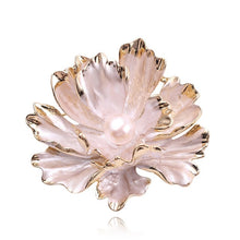 Load image into Gallery viewer, New Popular Silver Rose Gold Colors Plum Pearl Rhinestone Brooch