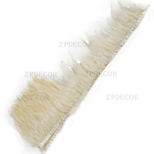 Wholesale 10 yard/long 12-15 cm wide rooster feather DIY jewelry feather cloth belt dance decoration