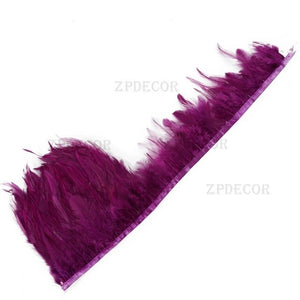 Wholesale 10 yard/long 12-15 cm wide rooster feather DIY jewelry feather cloth belt dance decoration