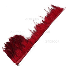 Load image into Gallery viewer, Wholesale 10 yard/long 12-15 cm wide rooster feather DIY jewelry feather cloth belt dance decoration