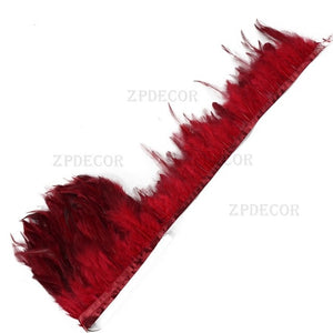 Wholesale 10 yard/long 12-15 cm wide rooster feather DIY jewelry feather cloth belt dance decoration