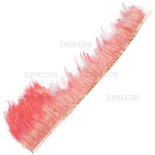 Load image into Gallery viewer, Wholesale 10 yard/long 12-15 cm wide rooster feather DIY jewelry feather cloth belt dance decoration